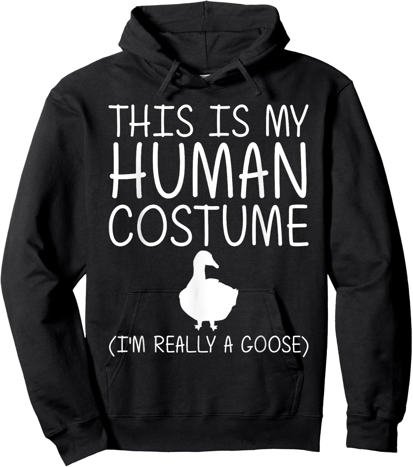 Goose Easy Halloween Human Costume Waterfowl Animal DIY Gift Hoodie - Hoodie | Black