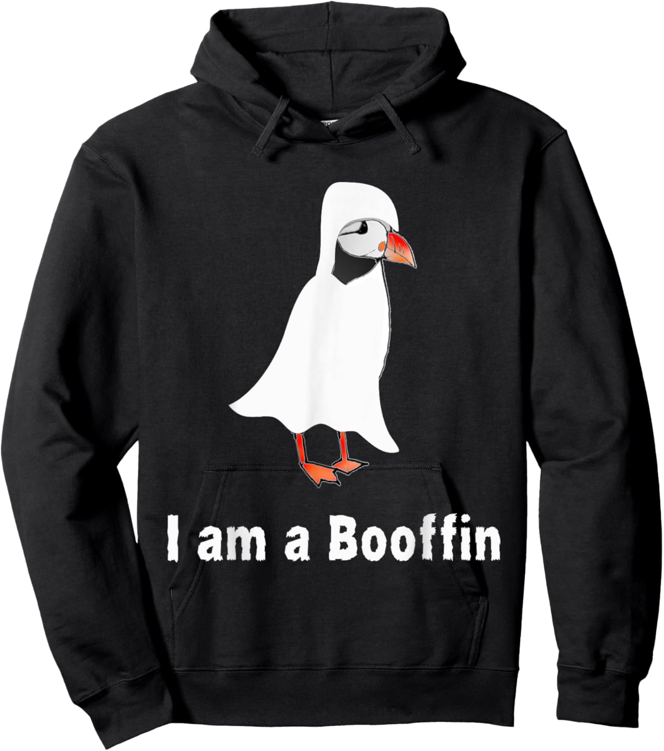 Funny Halloween Puffin lover costume Puffin pun boo sheet Hoodie - Hoodie | Black