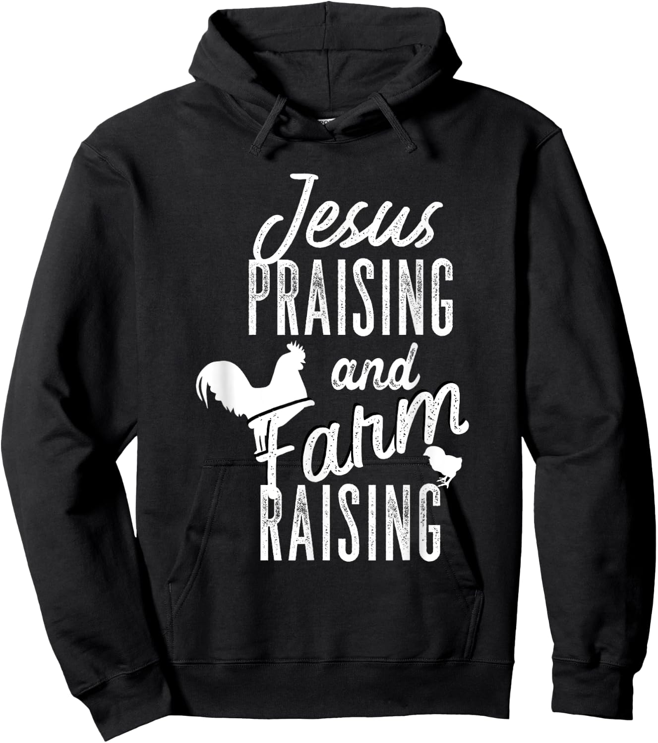 Jesus Praising And Farm Raising Hoodie - Hoodie | Black