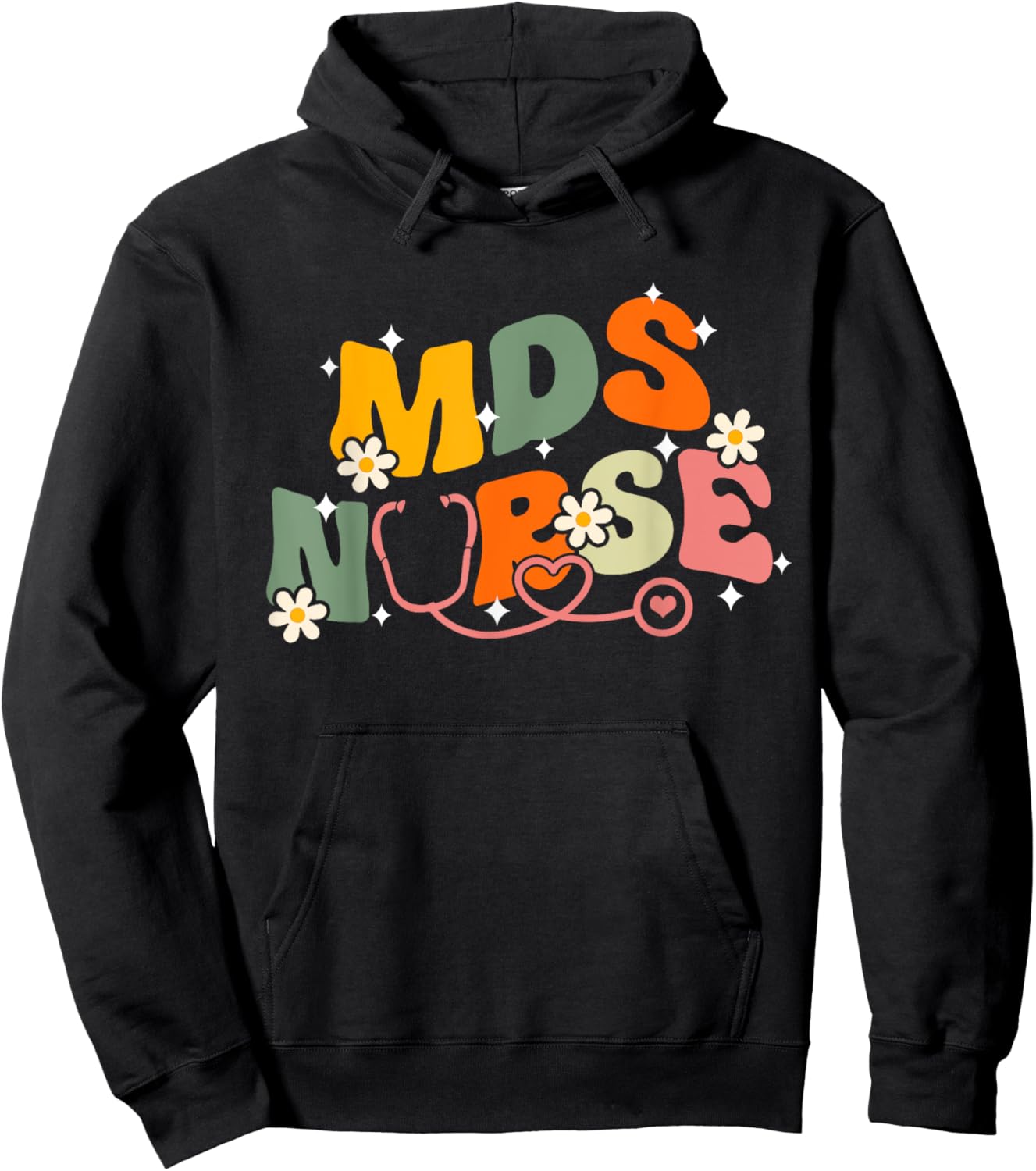 Nursing School Medical Groovy MDS Nurse Hoodie - Hoodie | Black