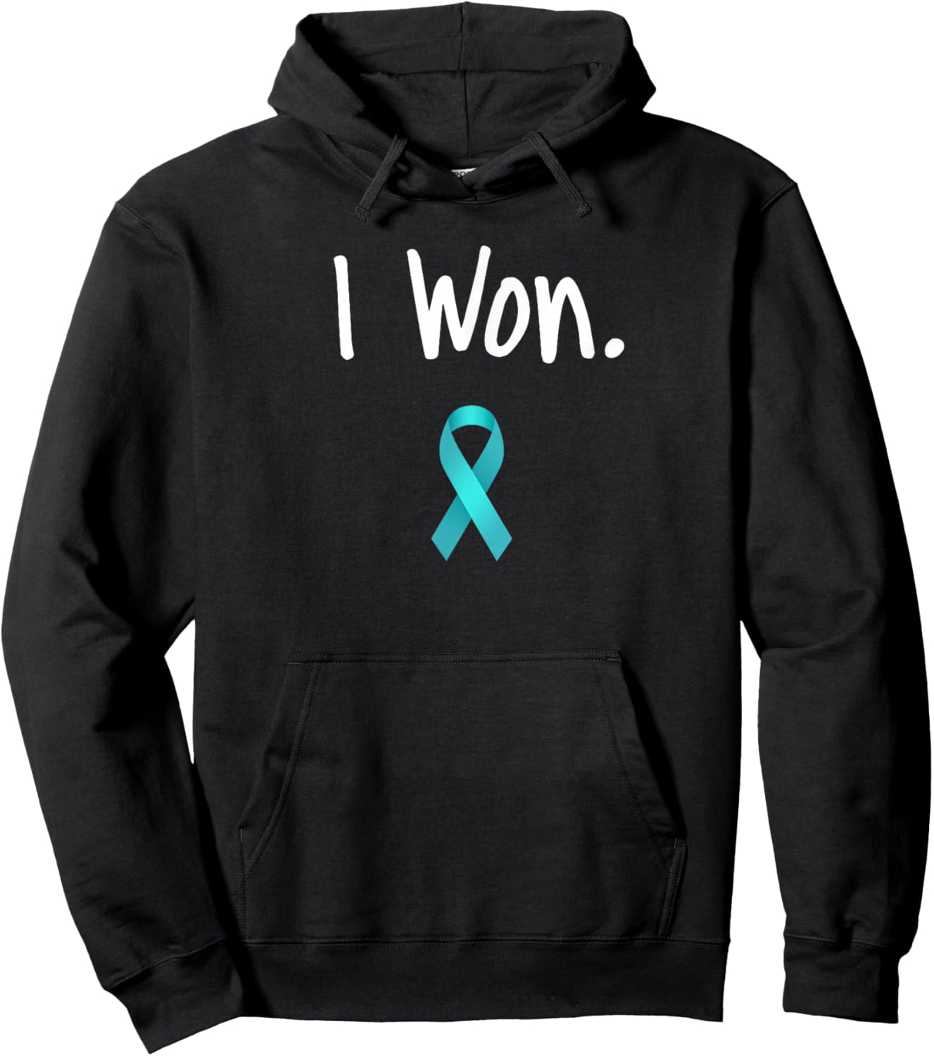 Ovarian Cancer Survivor, I Won Ovarian Cancer Awareness Hoodie - Hoodie | Black