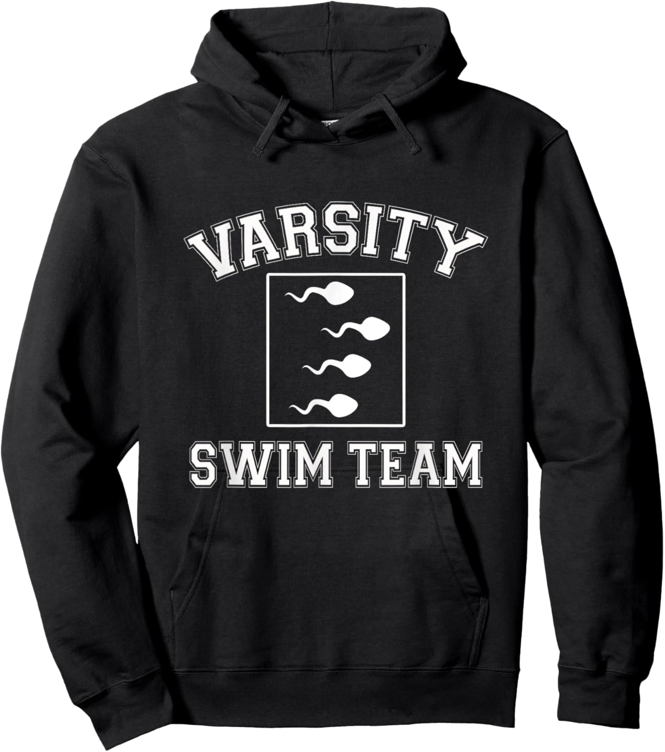Varsity Swim Team - Funny Sperm Adult Joke Swimmer Humor Hoodie - Hoodie | Black