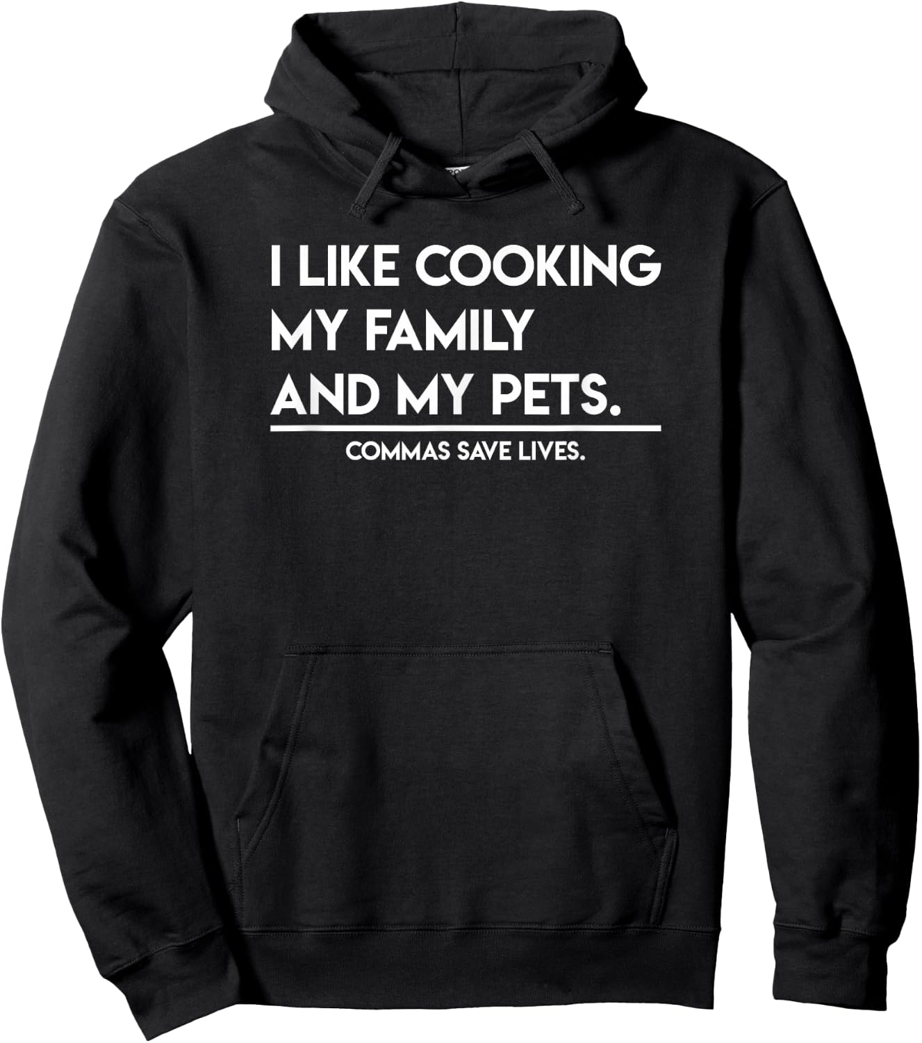I Like Cooking My Family And My Pets Funny Gifts Hoodie - Hoodie | Black