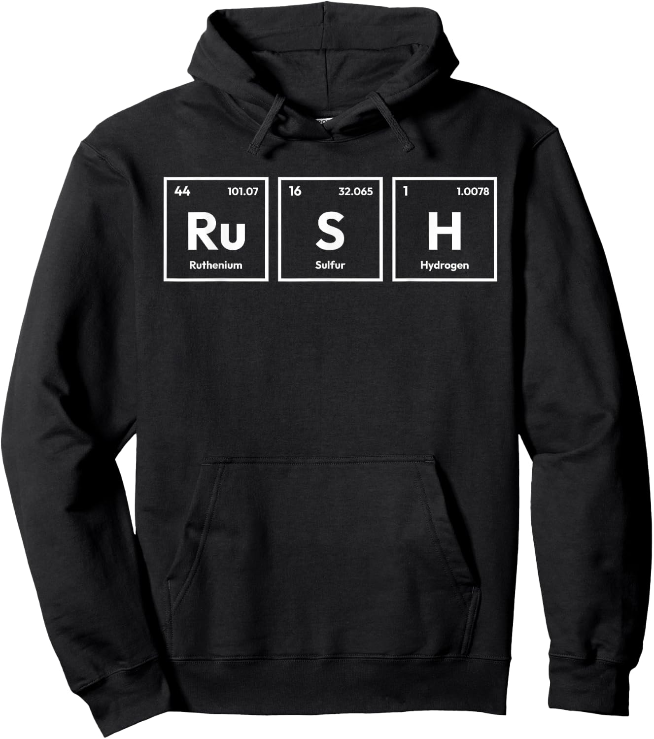 Rush Periodic Table Element Chemistry Science Geek Nerd Joke Hoodie - Hoodie | Black