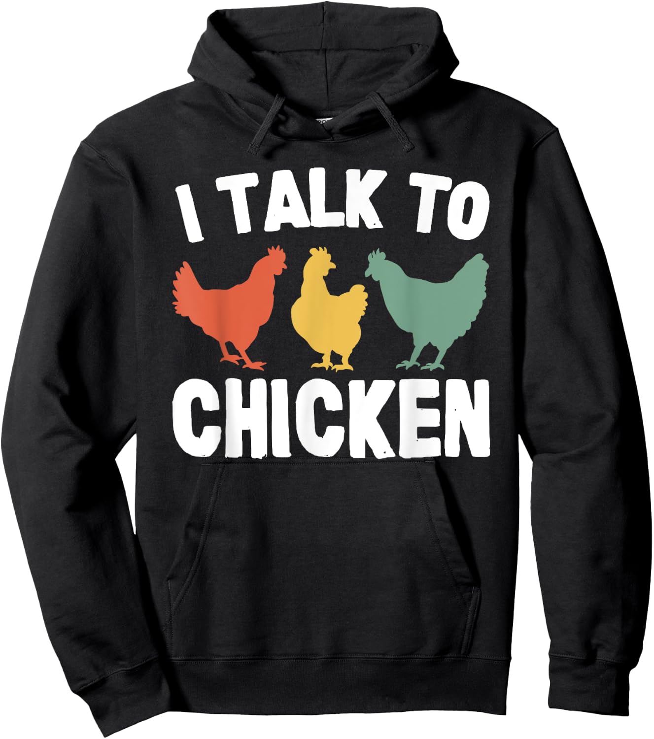 Joyouse Clothing I Talk To Chicken Funny Vintage Black Hoodie - Hoodie | Black