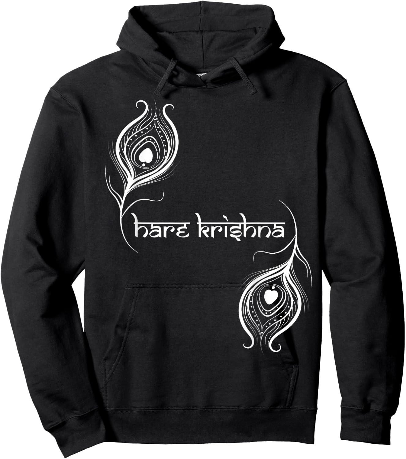 Hare Krishna Krishna Designer Hoodie - Hoodie | Black