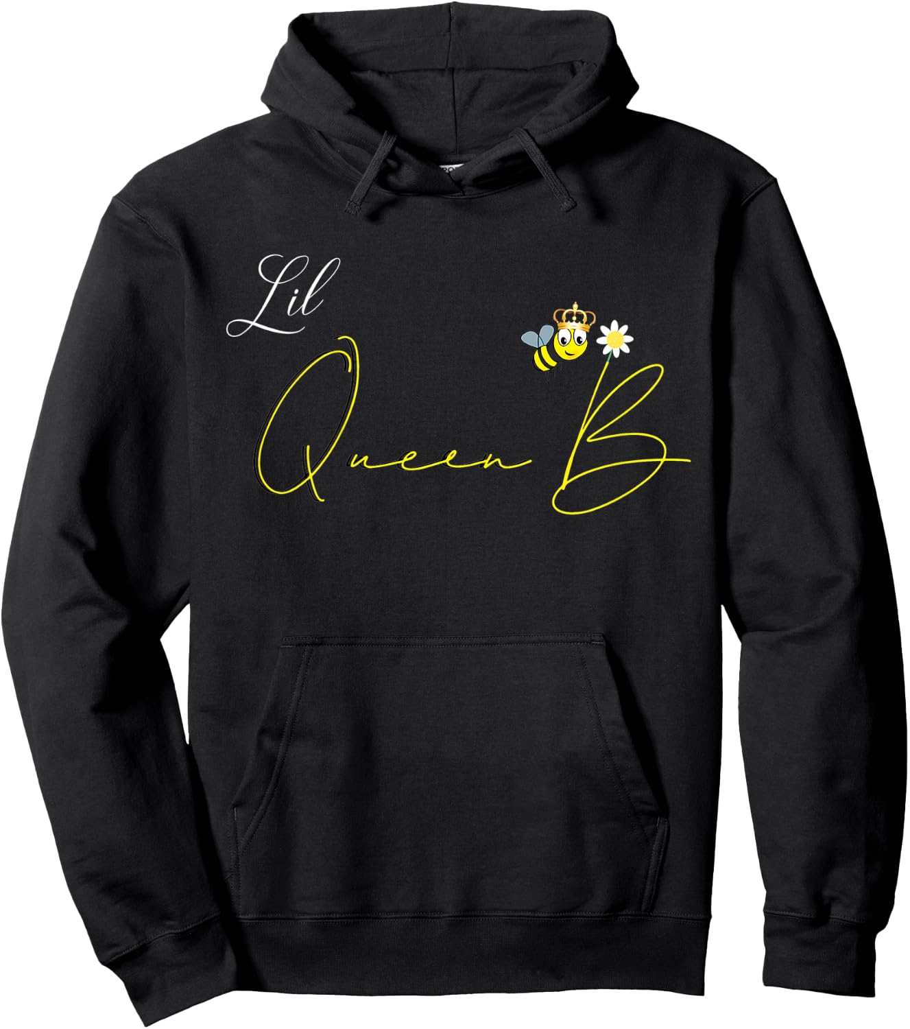 Kids Lil Queen B Shirt Bee Top Graphic Funny Hoodie - Hoodie | Black