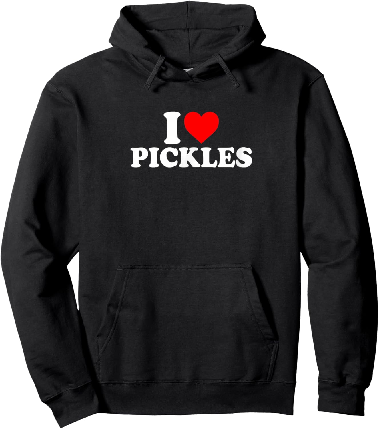 I Love Heart Pickles Simple Cute Funny Hoodie - Hoodie | Black