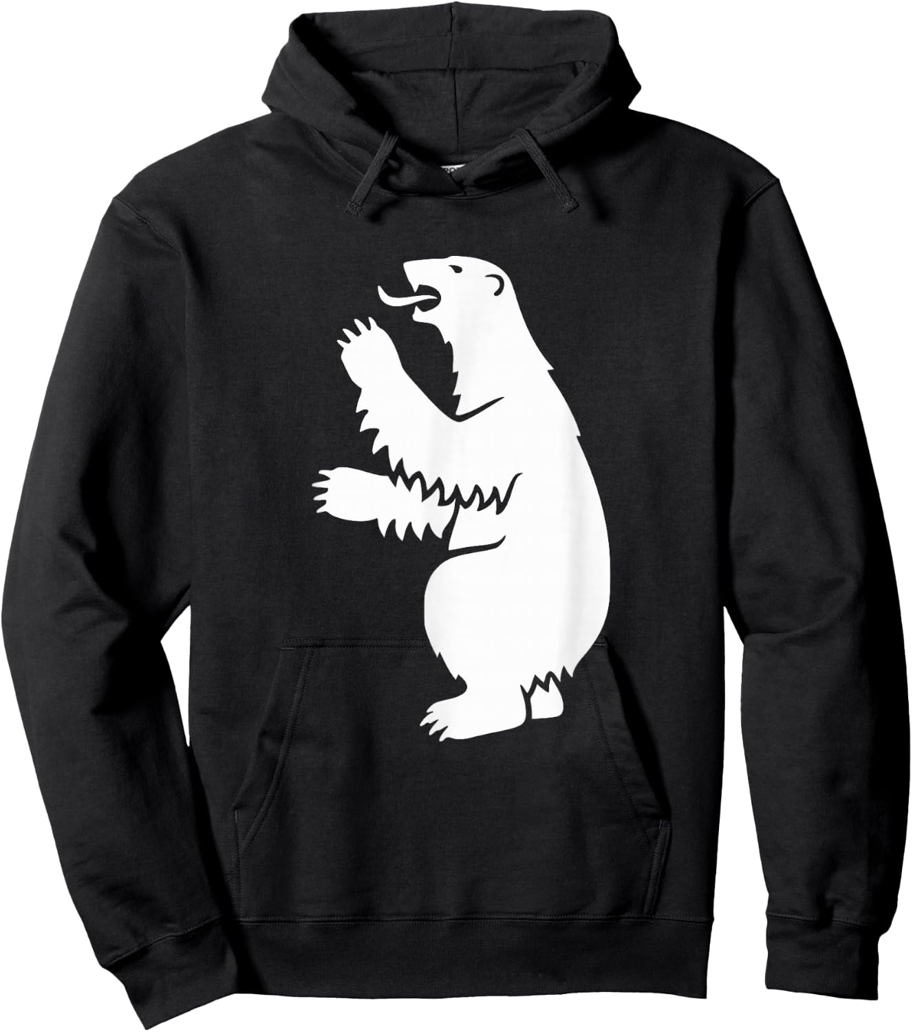 Coat Of Arms Polar Bear Greenland Print Hoodie - Hoodie | Black
