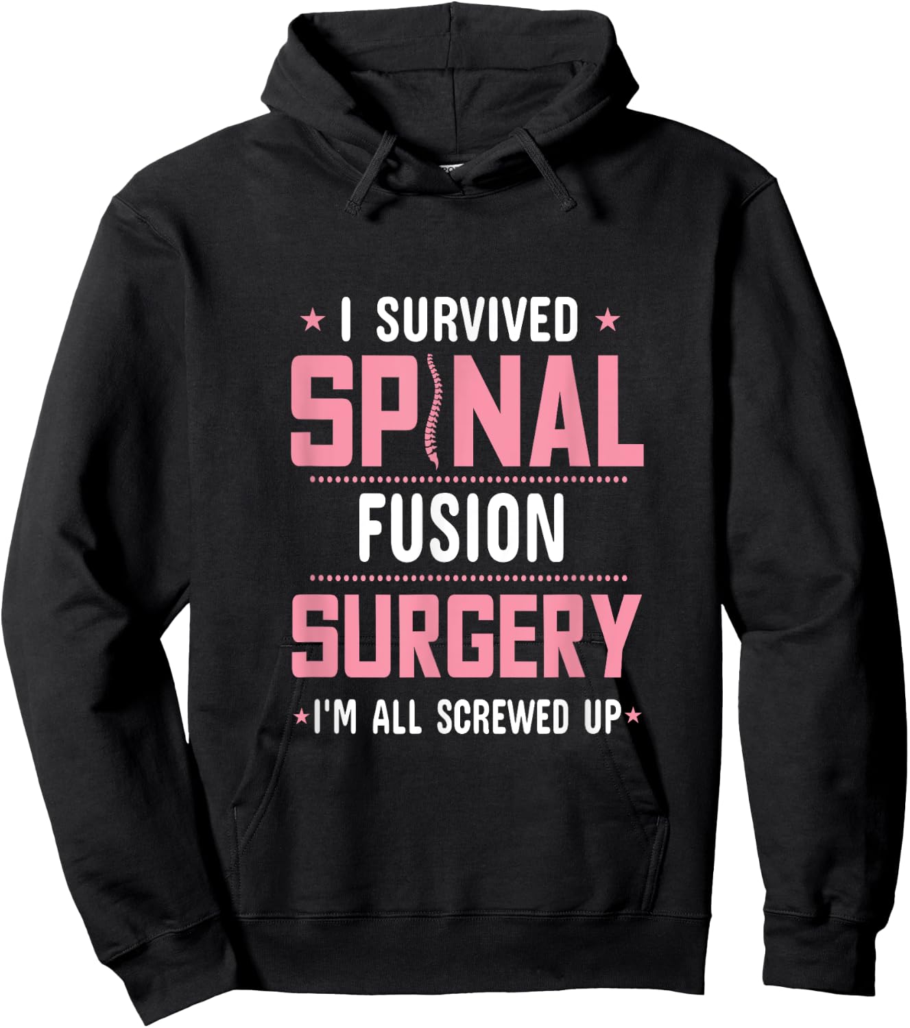 Spinal Fusion Back Surgery Cool Scoliosis Recovery Present Hoodie - Hoodie | Black