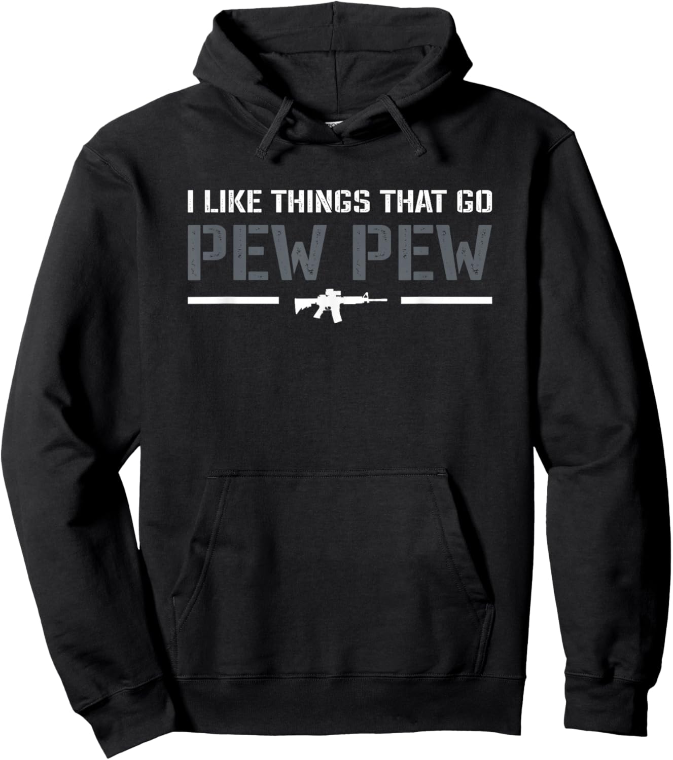 I Like Things That Go Pew Pew - Pro Gun Joke 2nd Amendment Hoodie - Hoodie | Black