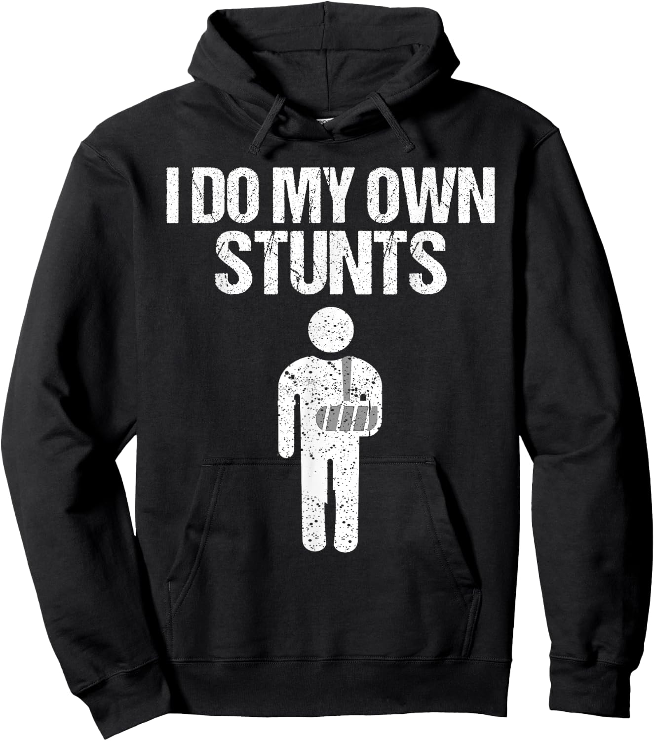 Funny I Do My Own Stunts | Broken Arm Get Well Gift Kids Hoodie - Hoodie | Black