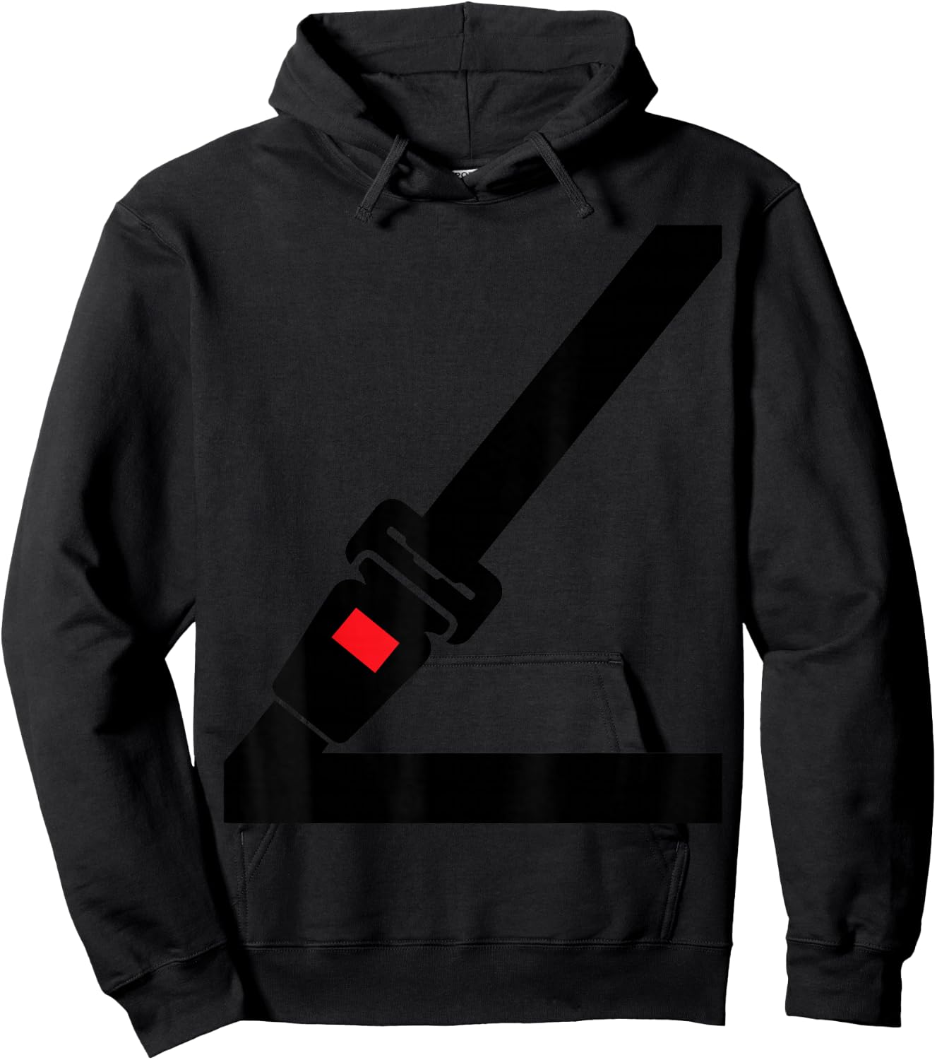 Seat Belt Women Children Funny Fake Seat Belt Hoodie - Hoodie | Black