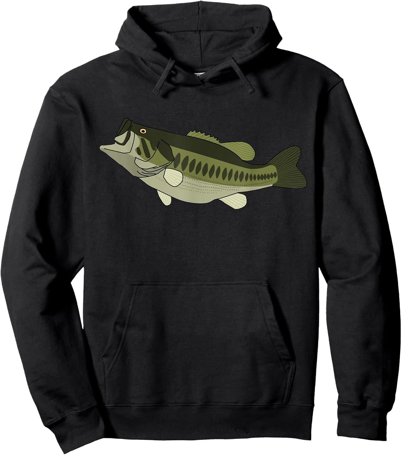 Largemouth Bass Fishing Trophy Bass Graphic Hoodie - Hoodie | Black