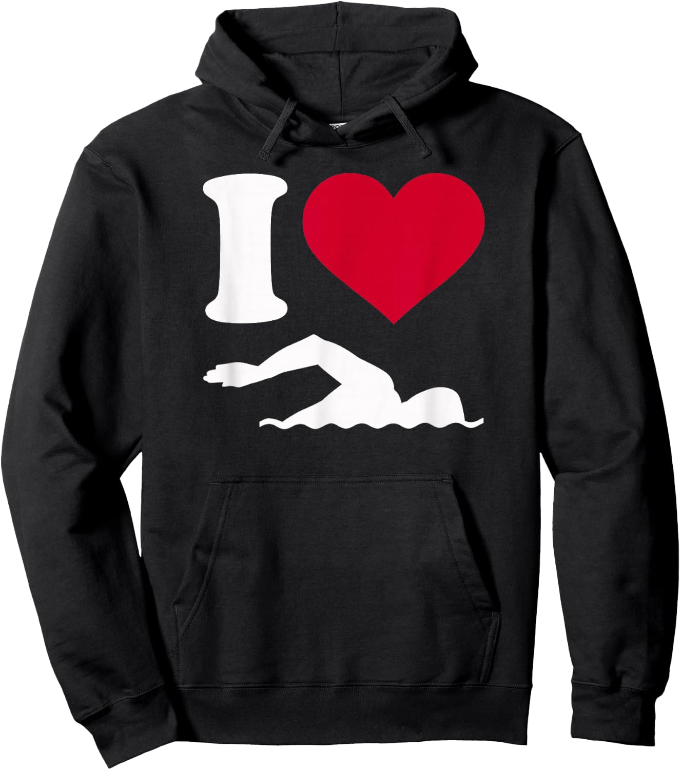 I love swimming Hoodie - Hoodie | Black