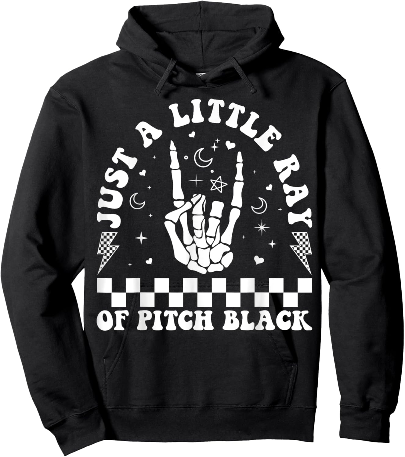 Just A Little Ray Of Pitch Black Goth Halloween Gothic Witch Hoodie - Hoodie | Black