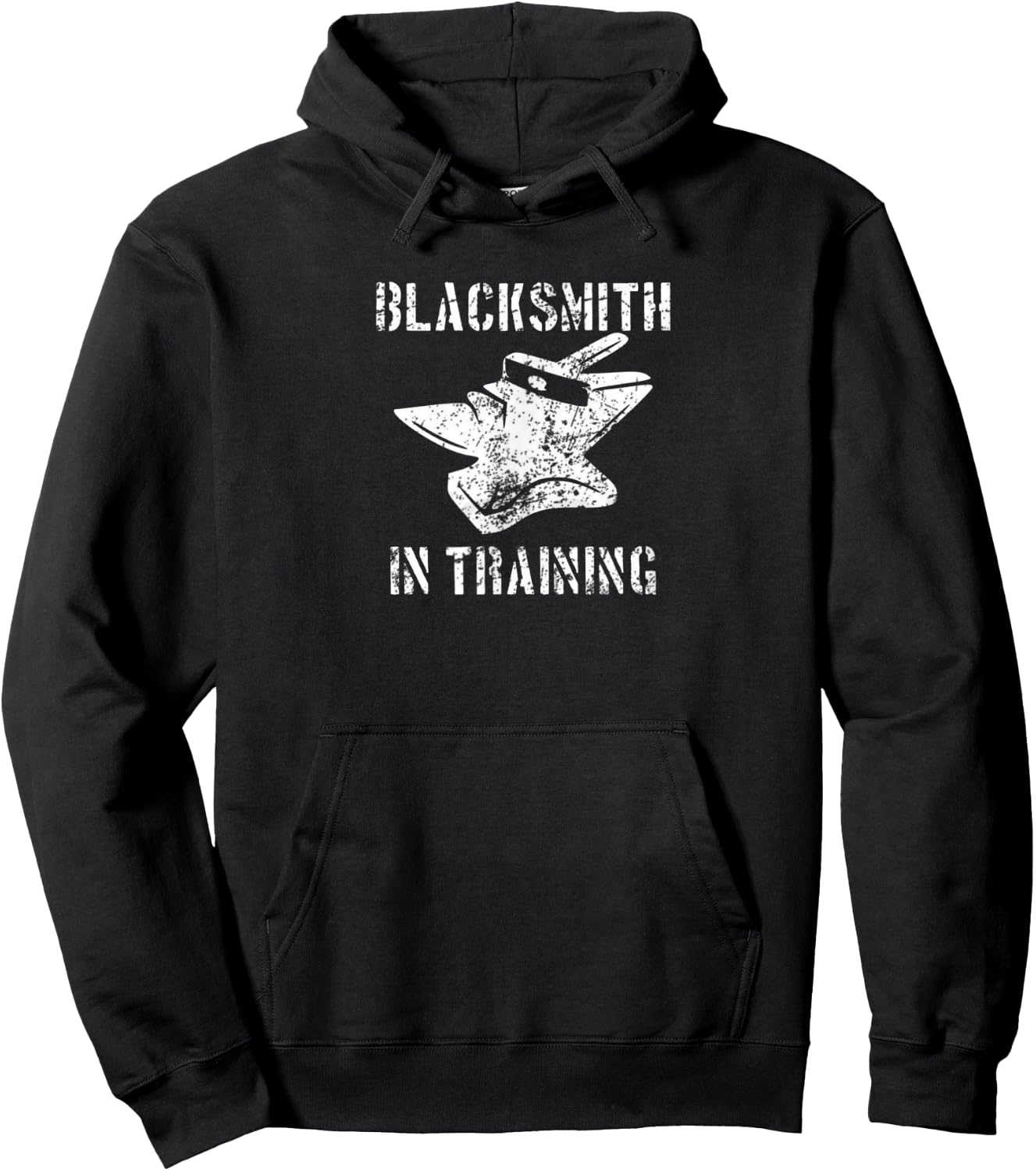 Vintage Distressed Blacksmithing Blacksmith in Training Hoodie - Hoodie | Black