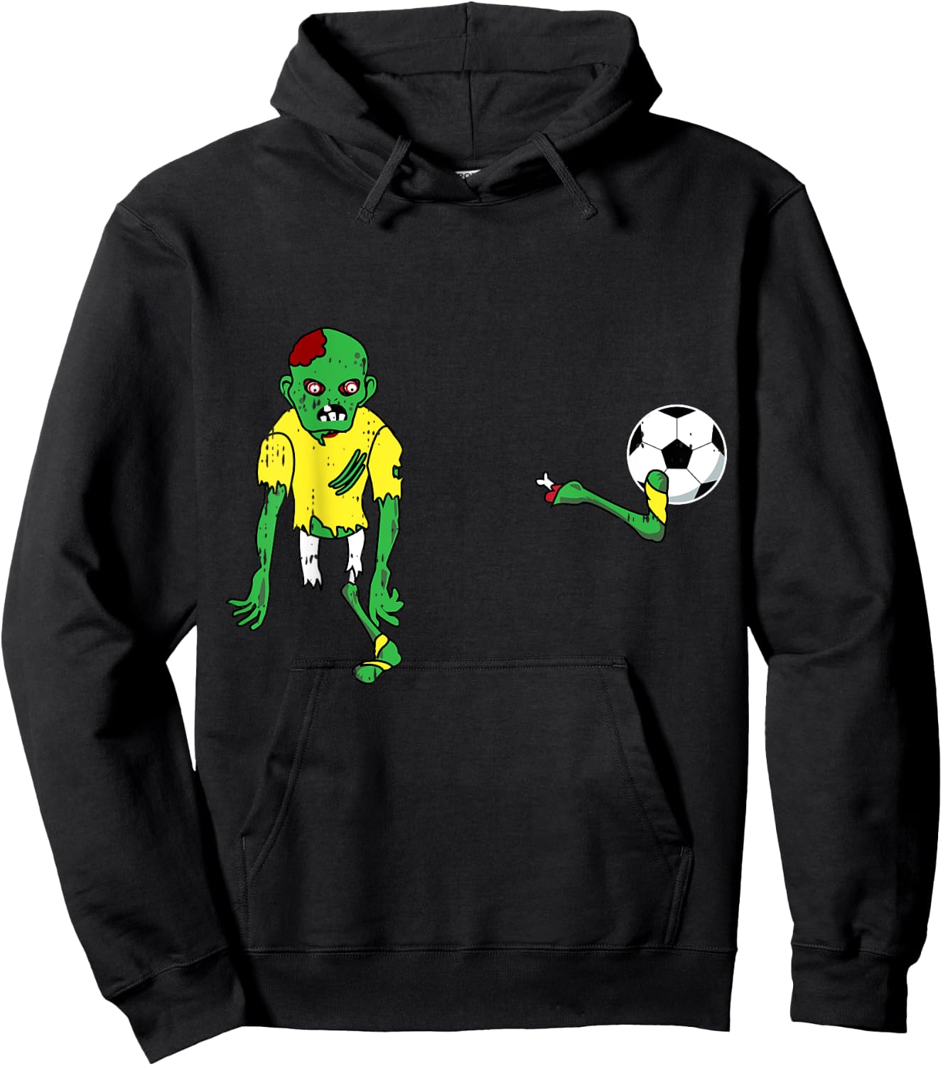 Zombie Soccer Costume Cute Easy Monster Halloween Gift Hoodie - Hoodie | Black