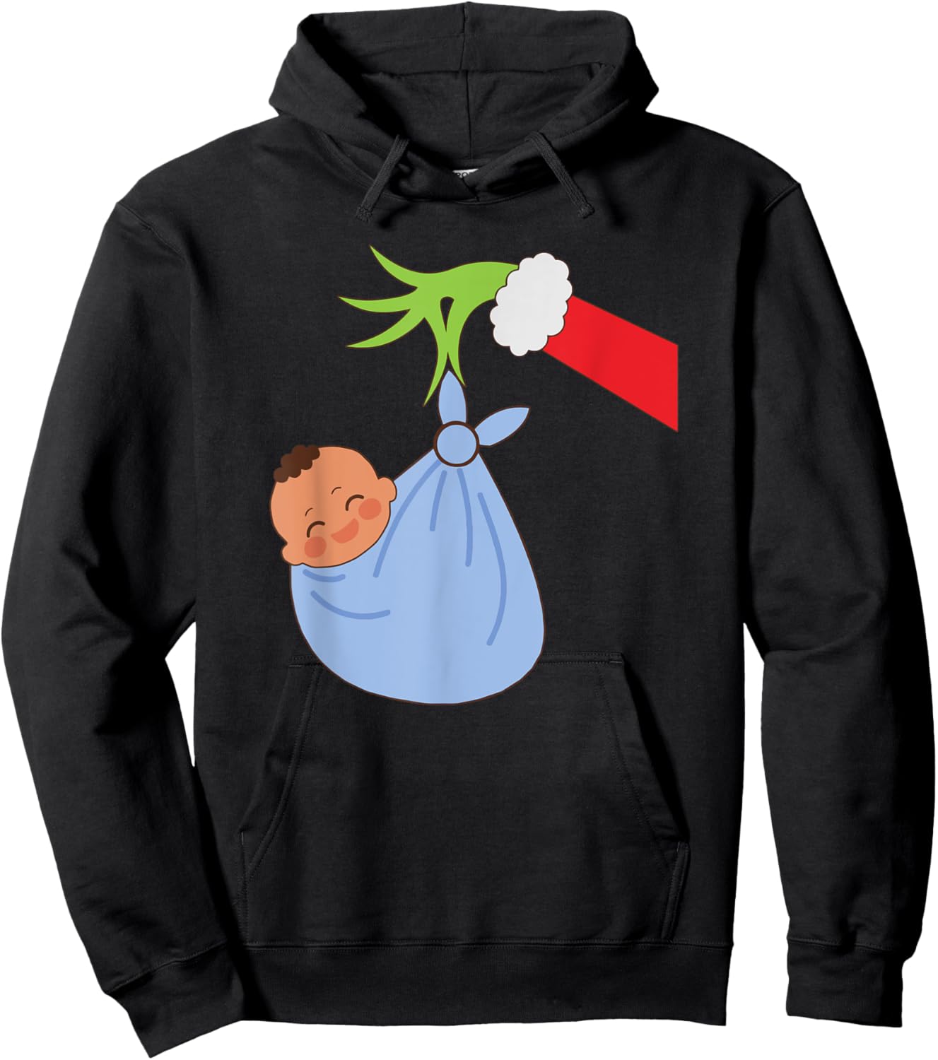 NICU Labor Delivery Nurse Santa Christmas Xmas Pajamas Funny Hoodie - Hoodie | Black