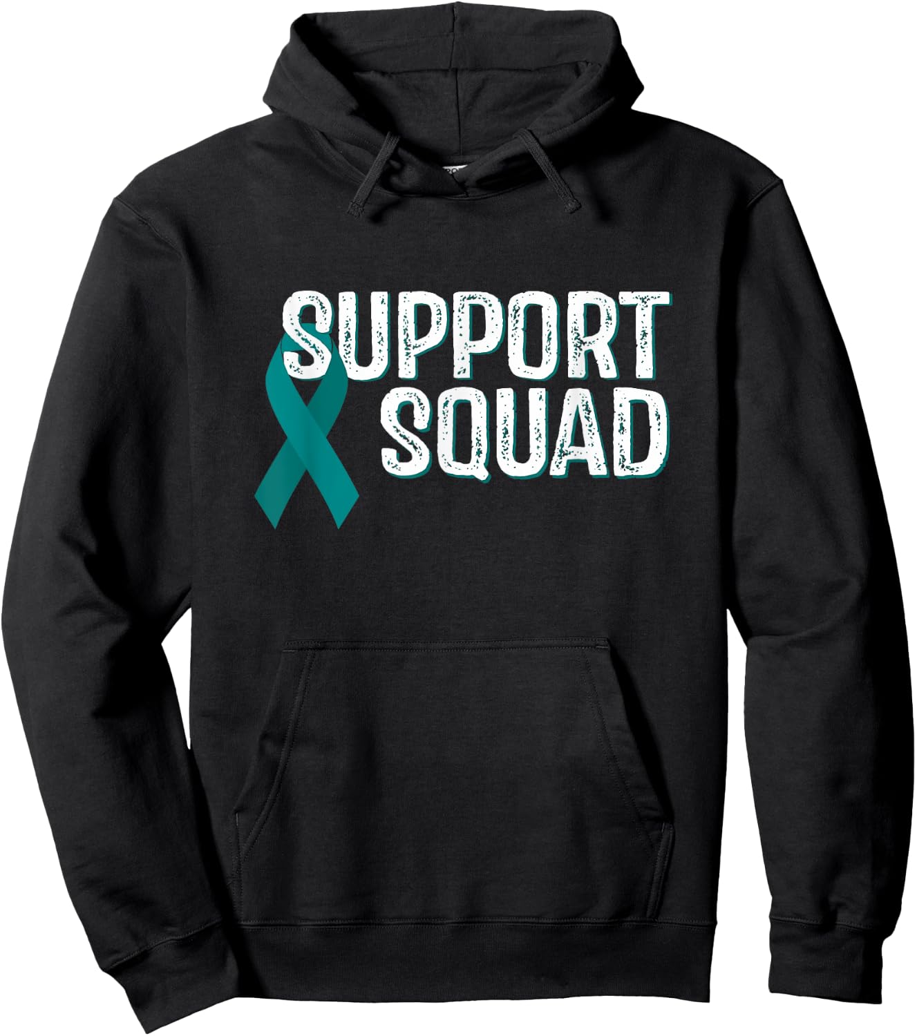 Ovarian Cancer Awareness Support Squad Hoodie - Hoodie | Black