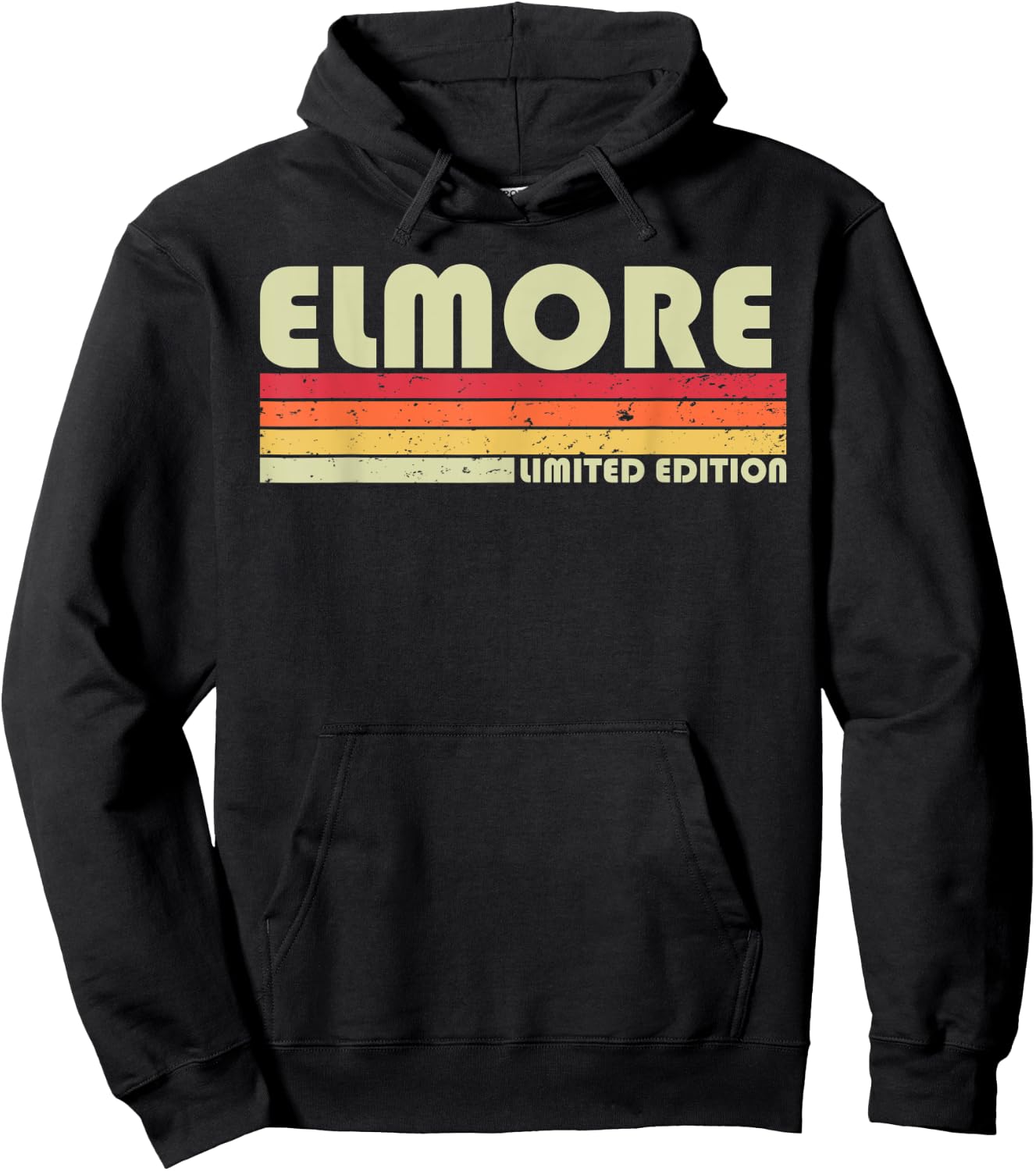 ELMORE Surname Funny Retro Vintage 80s 90s Birthday Reunion Hoodie - Hoodie | Black