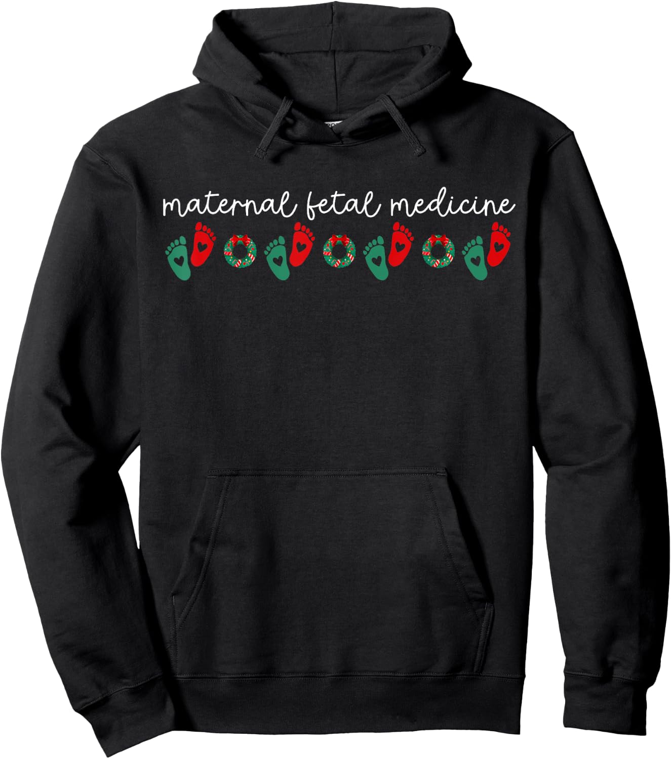 Maternal Fetal Medicine Medicine Sonographer OBGYN Christmas Hoodie - Hoodie | Black
