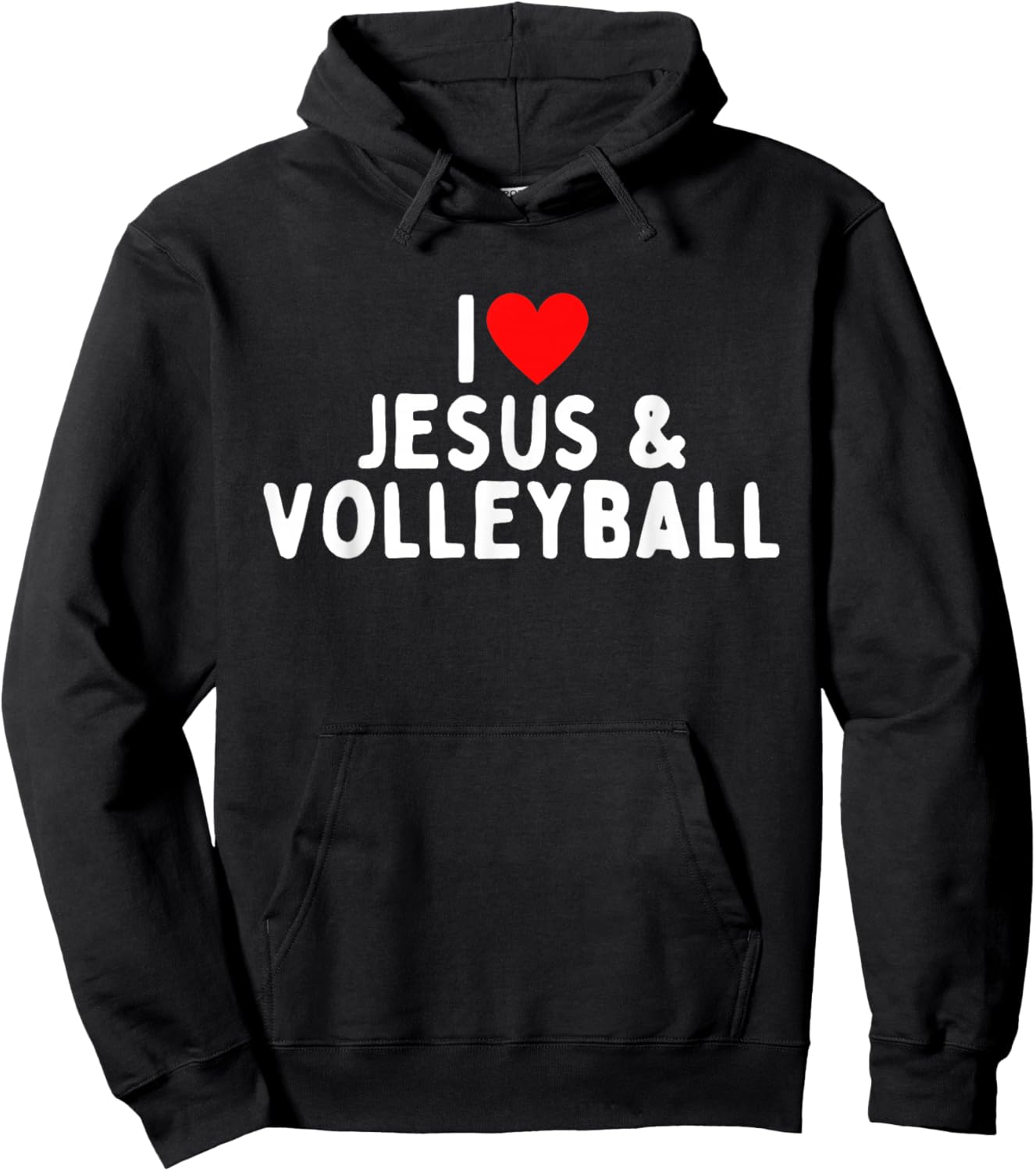 I Love Jesus And Volleyball Hoodie - Hoodie | Black