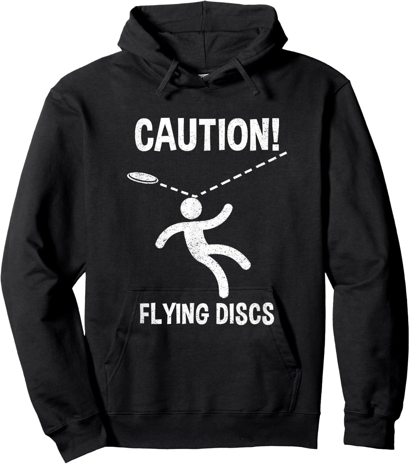 Caution! Flying Discs - Women & Girls Disc Golf Frolf Hoodie - Hoodie | Black