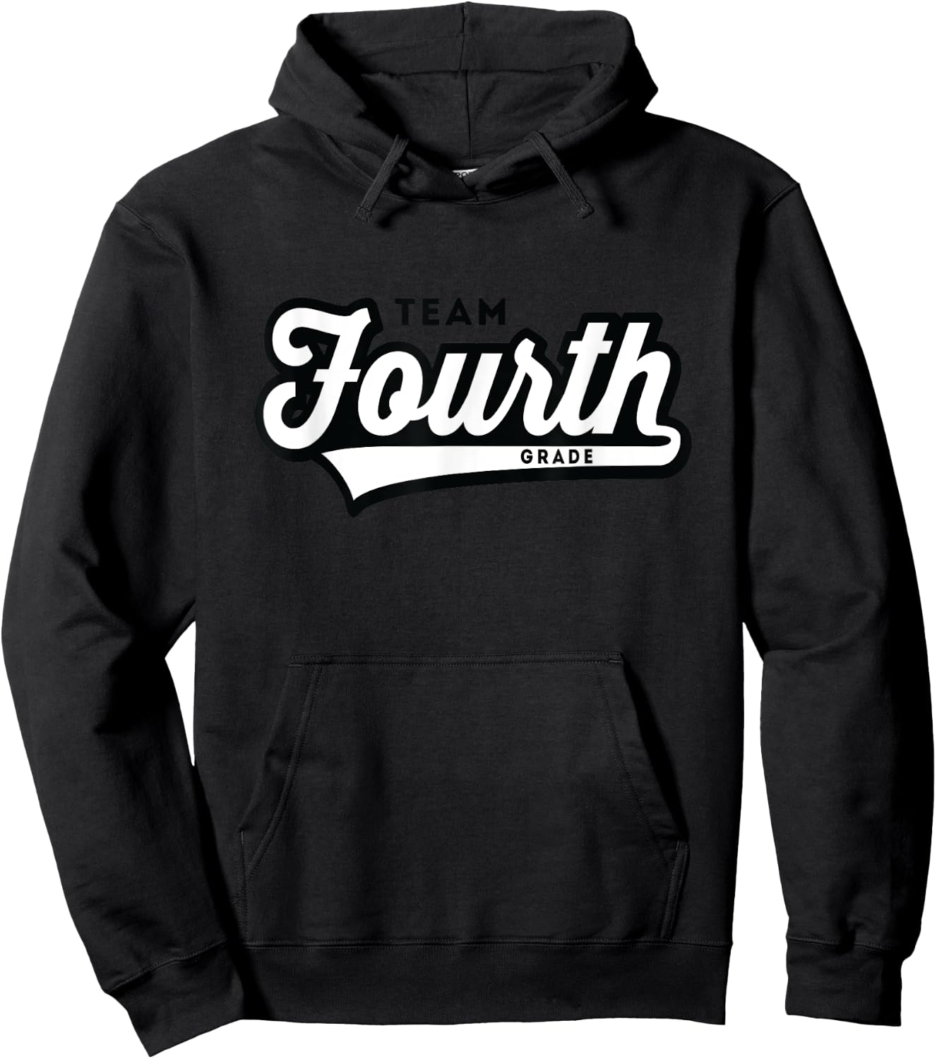 4th Grade TEAM School Teacher Fourth Baseball-Style Hoodie - Hoodie | Black