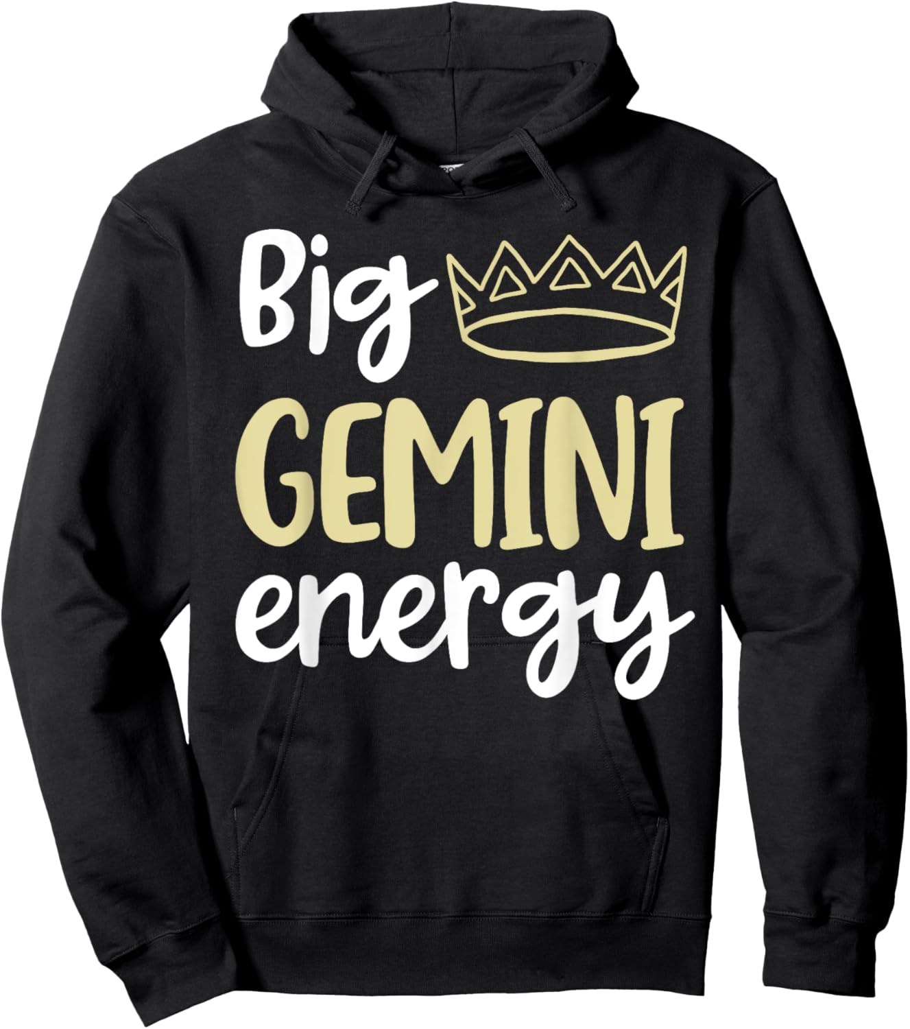 Big Gemini Energy Gemini Queen King Women Birthday Crown Hoodie - Hoodie | Black
