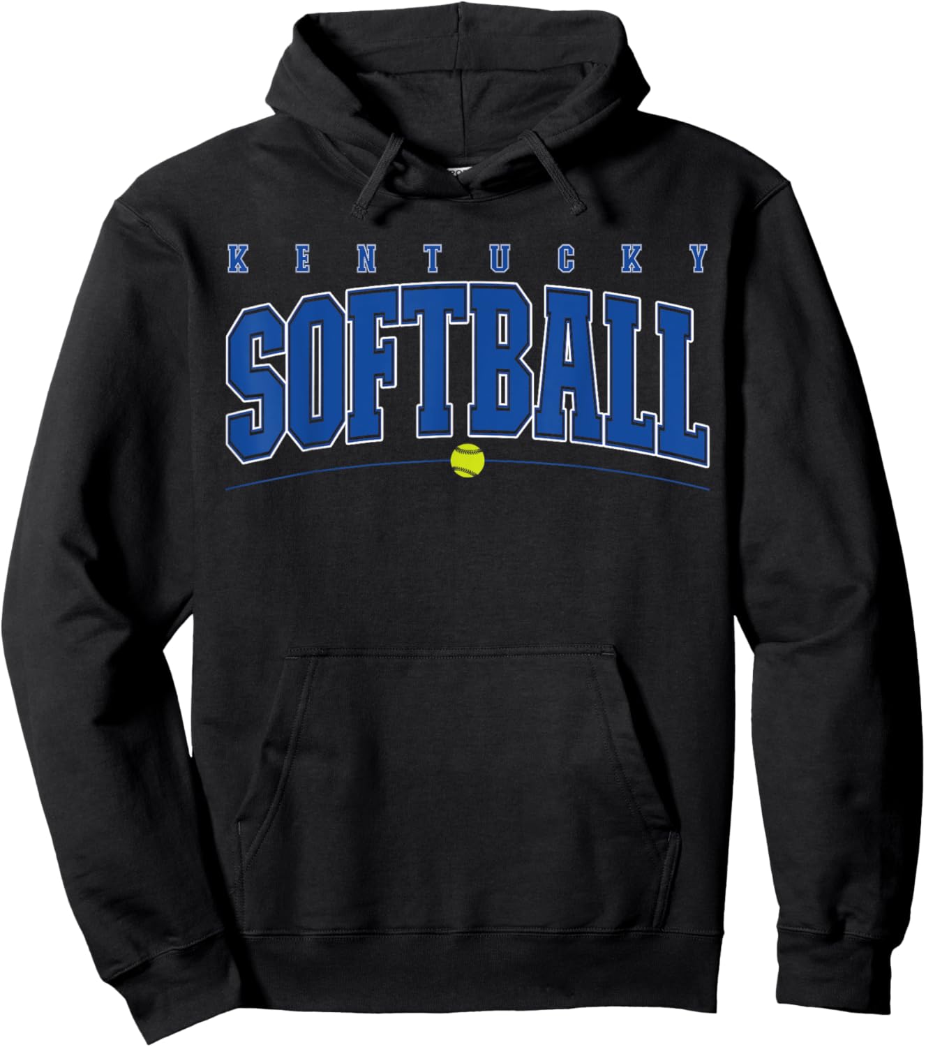 Kentucky Softball Vintage Kids Team Retro Softball Fan Hoodie - Hoodie | Black