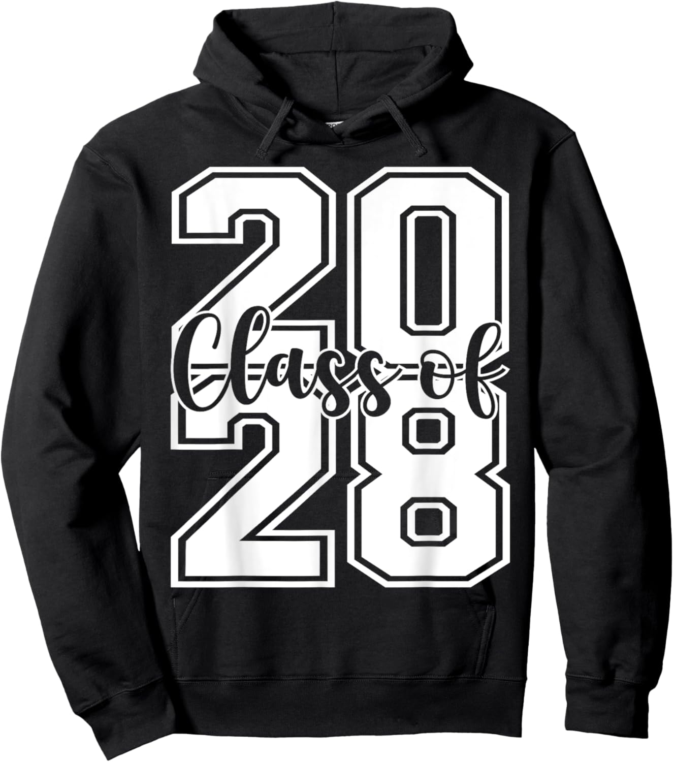 Class Of 2028 Growing Up graduate for Senior 2028 Graduation Hoodie - Hoodie | Black