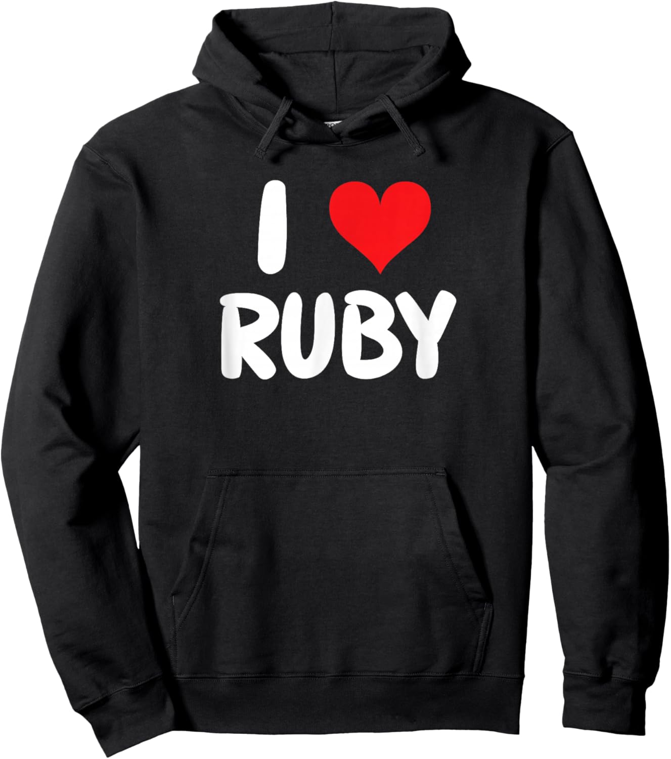 I Love Ruby - Heart - Name Hoodie - Hoodie | Black