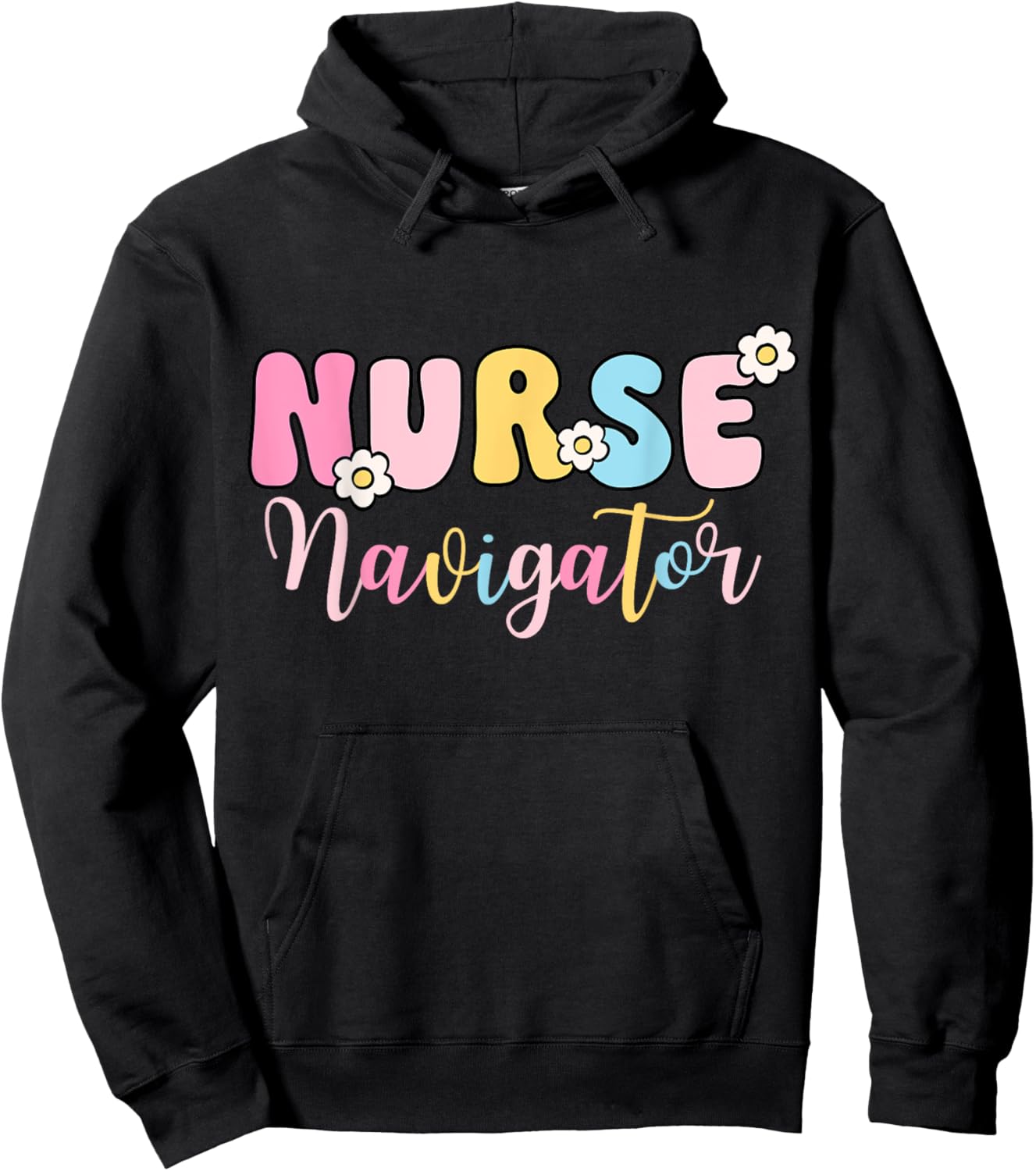 Nurse Navigator Groovy Nurse Women Happy Nurse Week 2025 Hoodie - Hoodie | Black