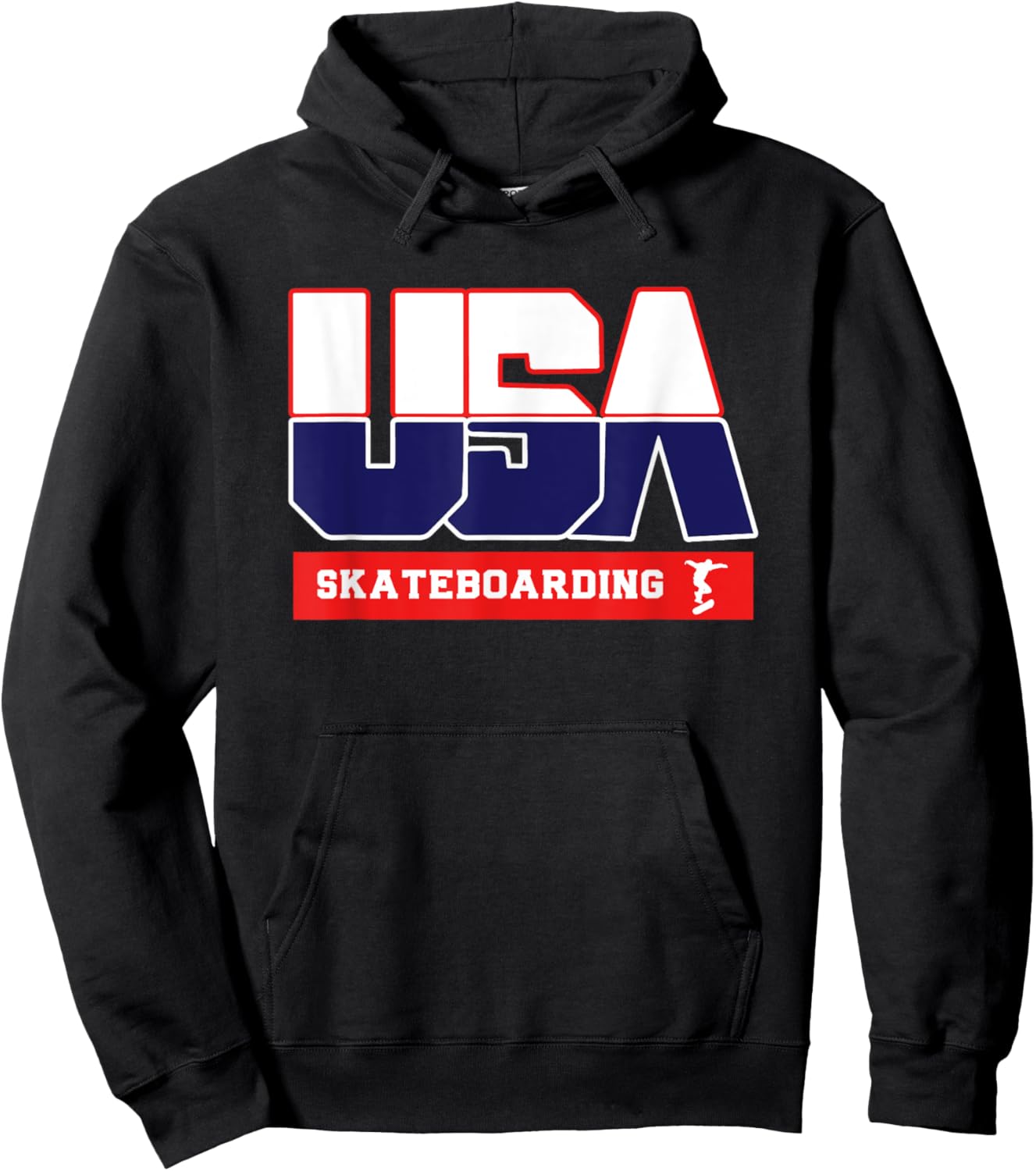 USA Team Skateboarding - men & women American sports Hoodie - Hoodie | Black