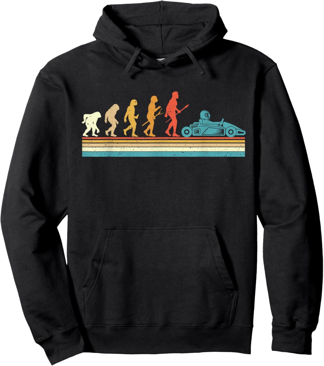 Retro Vintage Go Kart Driver - Racing Go Karting Lover Hoodie - Hoodie | Black