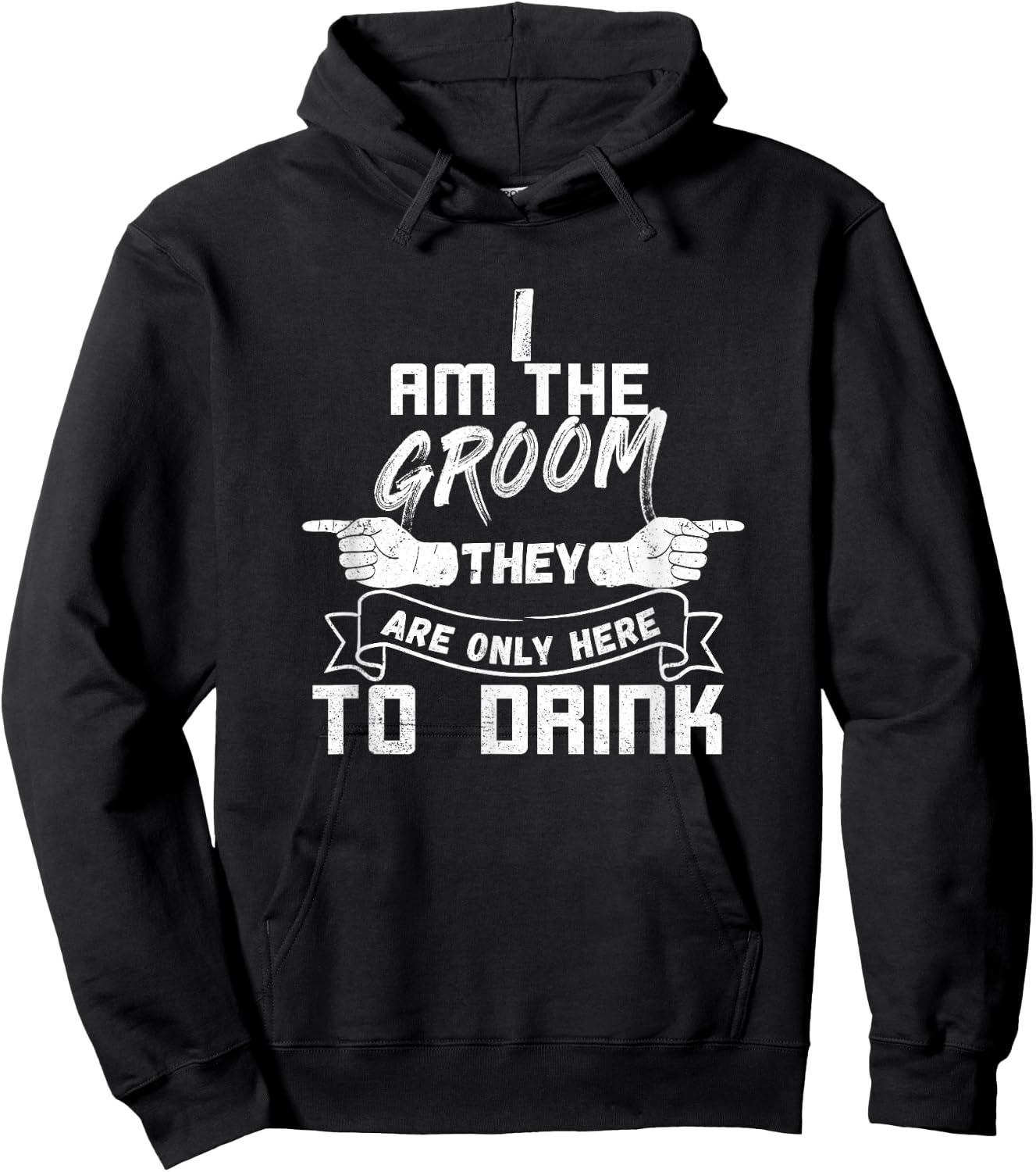 I am the groom matching set triple 1/3 Funny Bachelor Party Hoodie - Hoodie | Black