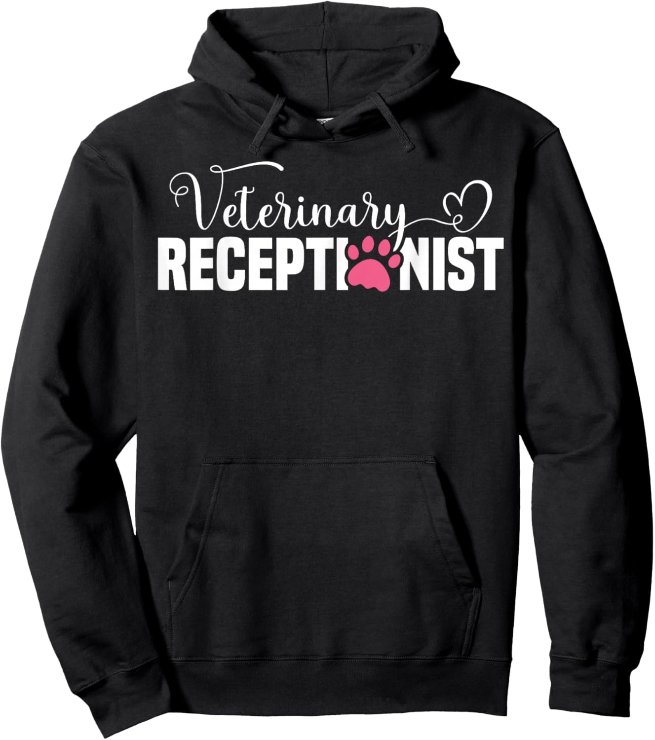 Veterinary Receptionist Appreciation Vet Receptionist Hoodie - Hoodie | Black