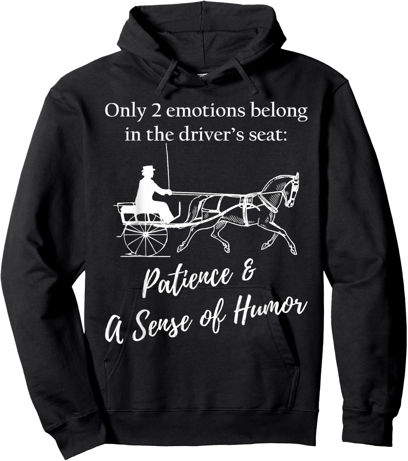 Fine Harness Horse Pleasure Driving Lifestyle - Humorous Hoodie - Hoodie | Black
