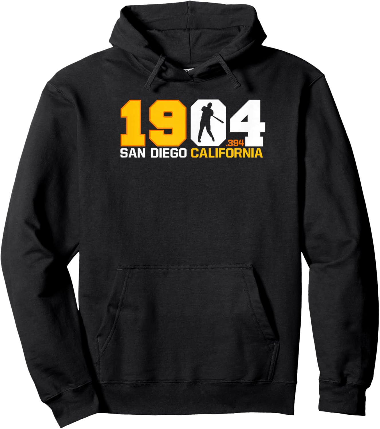 San Diego California Throwback 1904 Baseball Statue .394 Hoodie - Hoodie | Black