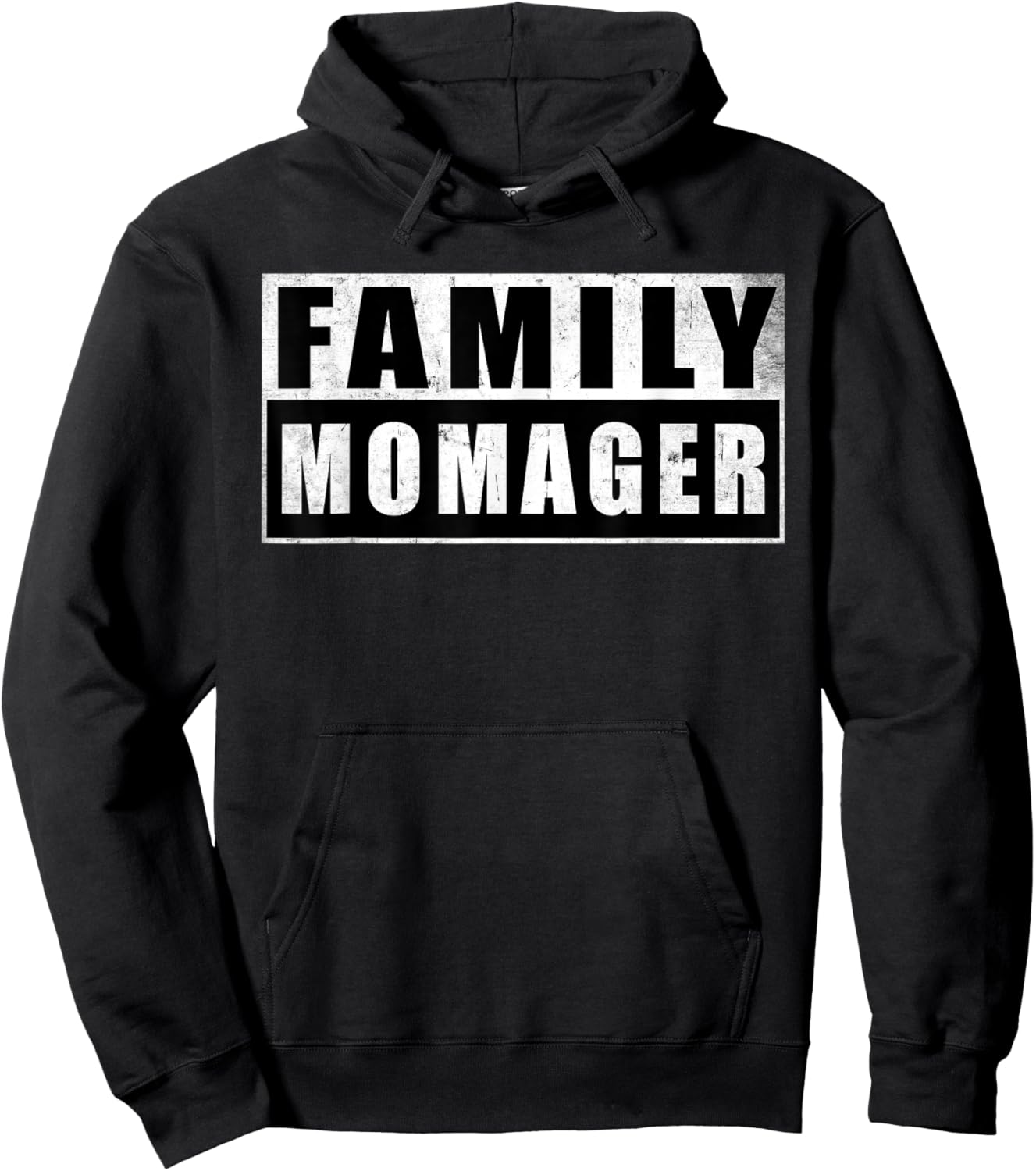 Family Momager Mother's Day Vintage Hoodie - Hoodie | Black