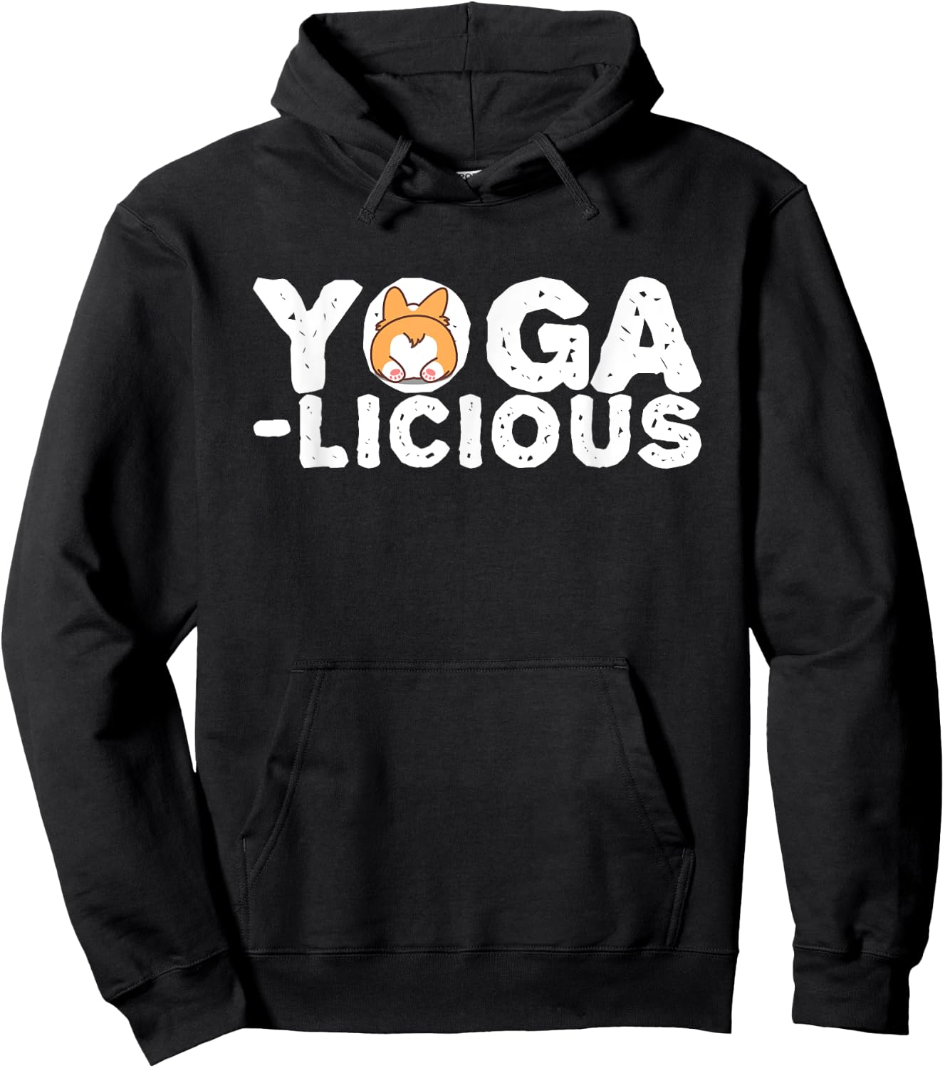 Yogalicious - Fun Cute Yoga Meditation Stretching Hoodie - Hoodie | Black