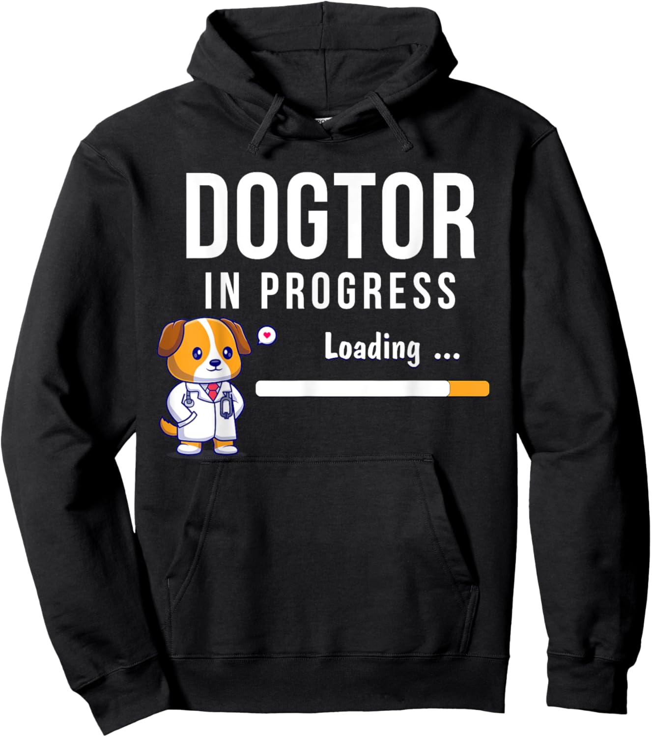 Dogtor In Progress, Future Dog Doctor, Vet Student Funny Vet Men Women Hoodie - Hoodie | Black