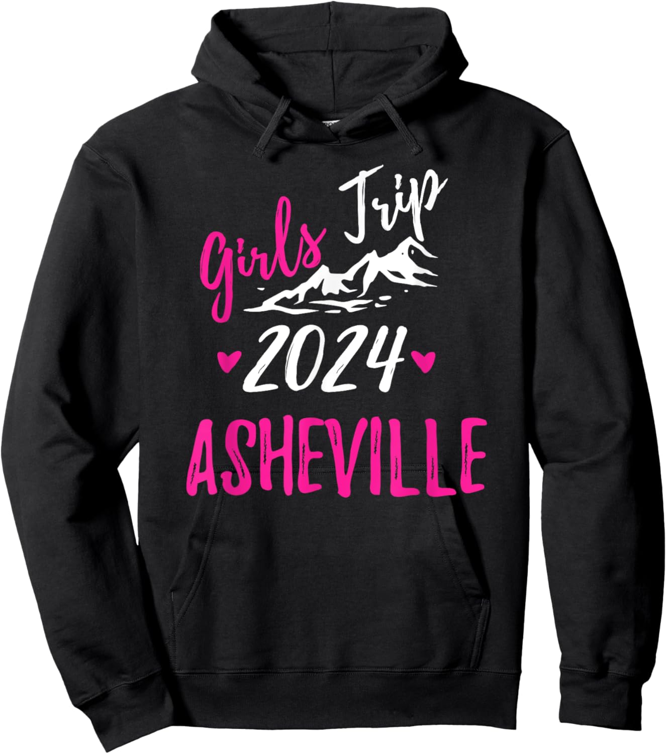 Asheville Girls Trip 2024 Vacation Bachelorette Hoodie - Hoodie | Black