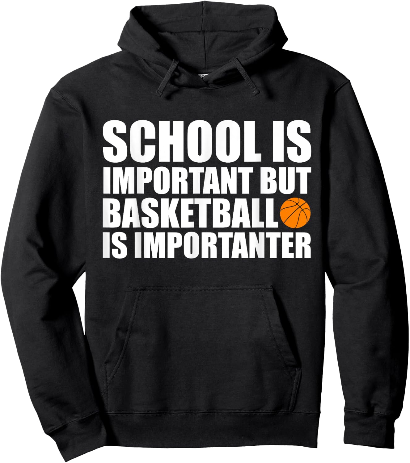 School Is Important But Basketball Is Importanter Hoodie - Hoodie | Black