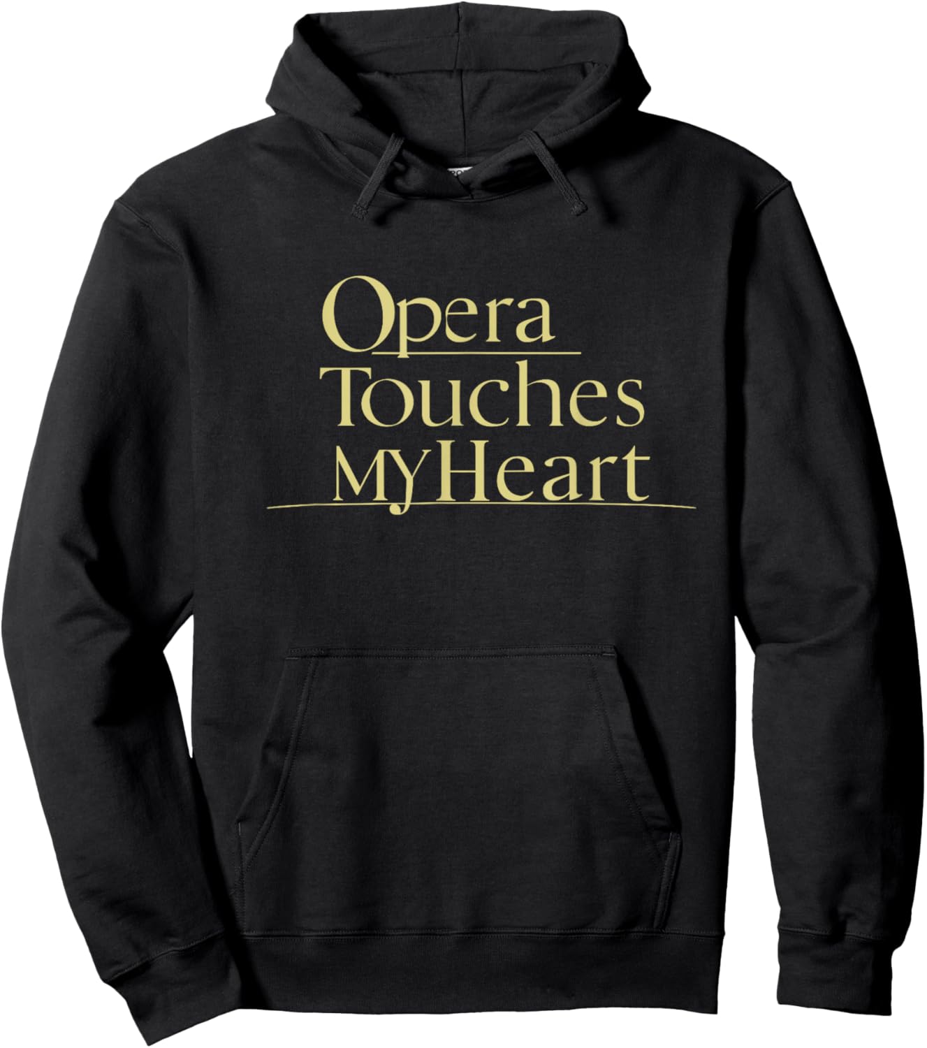 Opera Touches My Heart | Elegant Opera Music Hoodie - Hoodie | Black