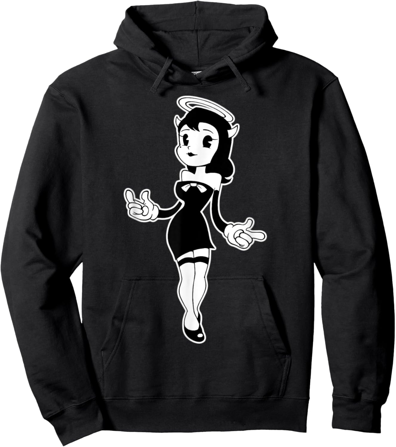 Alice Angel Gothic Angel Sent from Above Vintage Cartoon Hoodie - Hoodie | Black