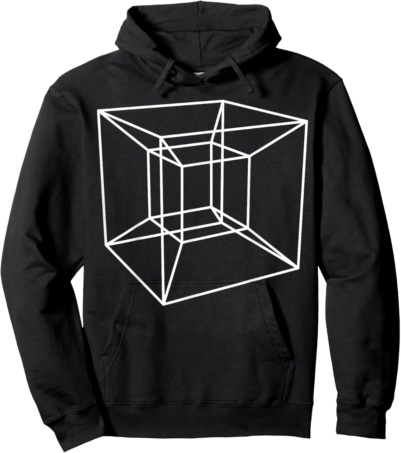 Nerdy Tesseract Hypercube Math Science Teacher Student Gift Men Women Girls Kids Hoodie - Hoodie | Black