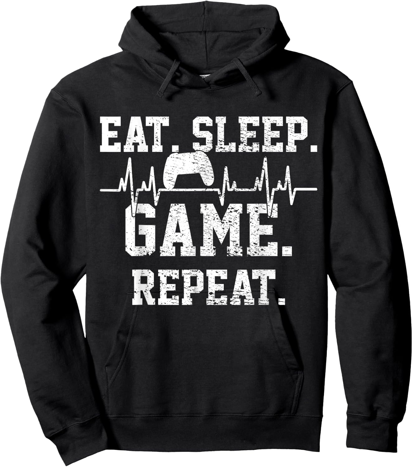 Gaming Gamer Game Heartbeat Gift Hoodie - Hoodie | Black
