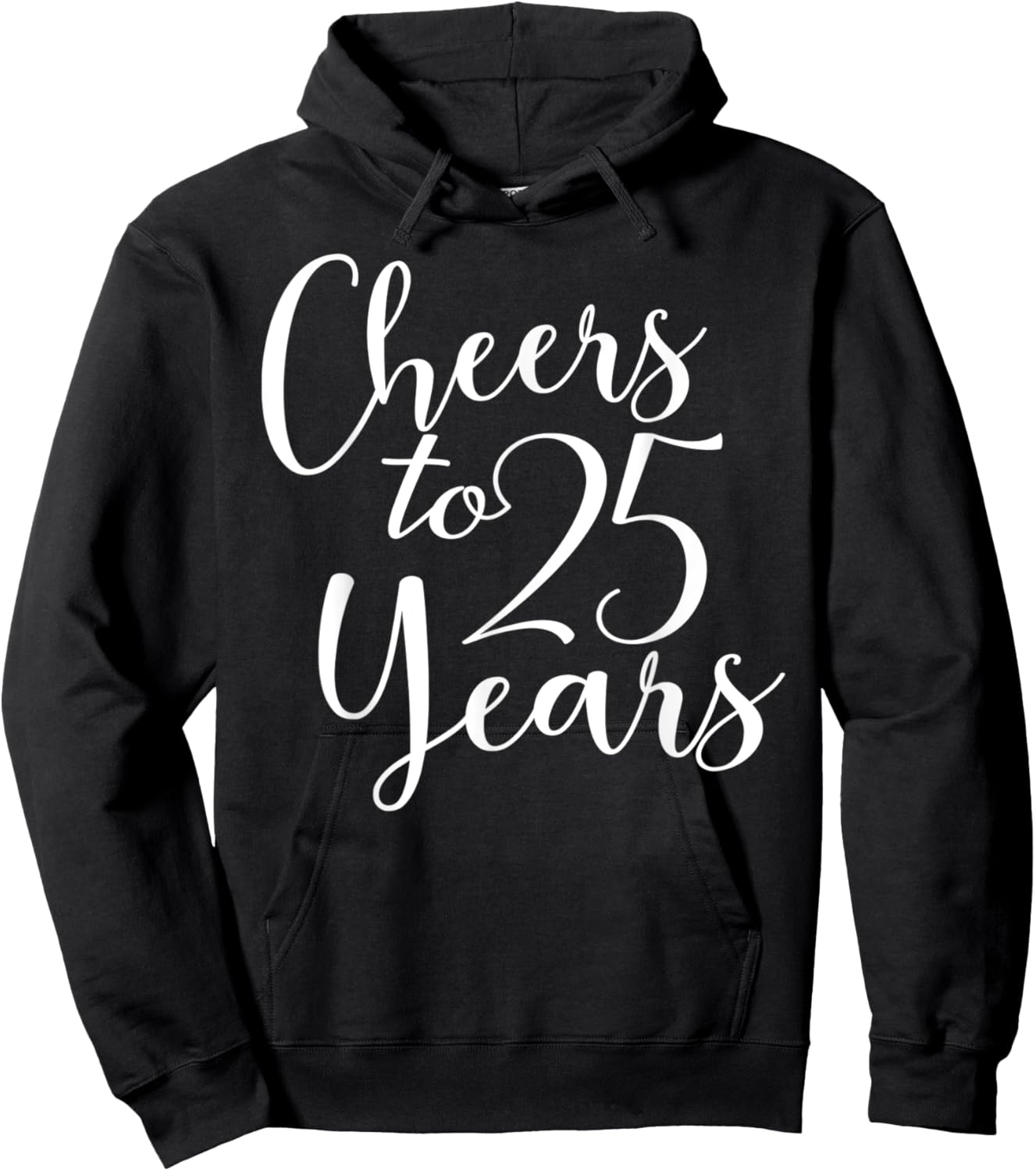Cheers To 25 Years, Men 25th Birthday Anniversary Hoodie - Hoodie | Black